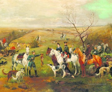 soldats chasse au renard Peinture à l'huile